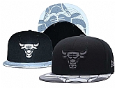 Bulls Reflective Logo Black Adjustable Hat GS,baseball caps,new era cap wholesale,wholesale hats